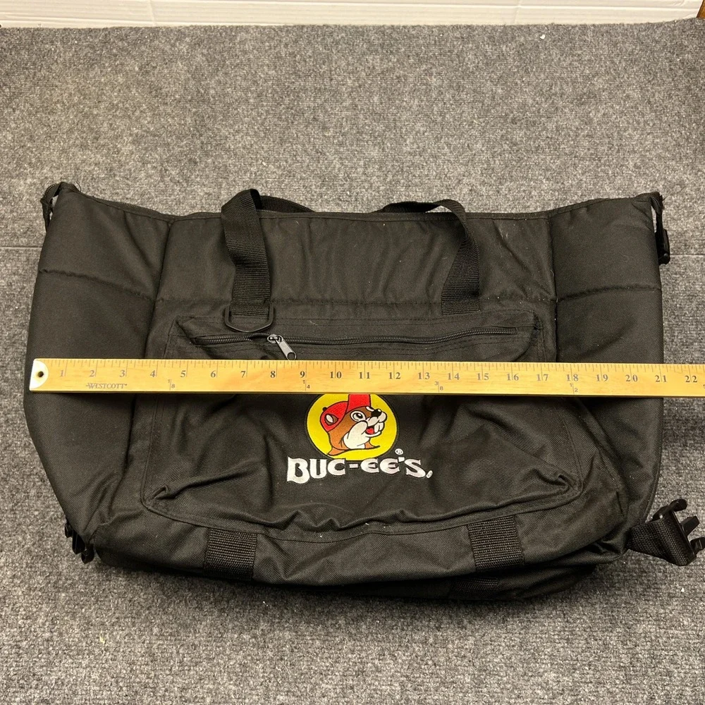 Buc-ee's 24 Can Cooler Bag Black Insulated Tote Beaver Logo Travel Road Trip